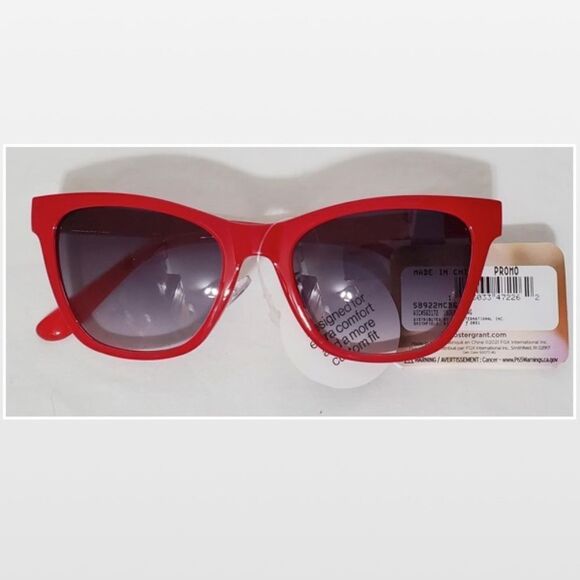 New Foster Grant Sunglasses Ladies OS Red Cat Eye NWT - Picture 4 of 16